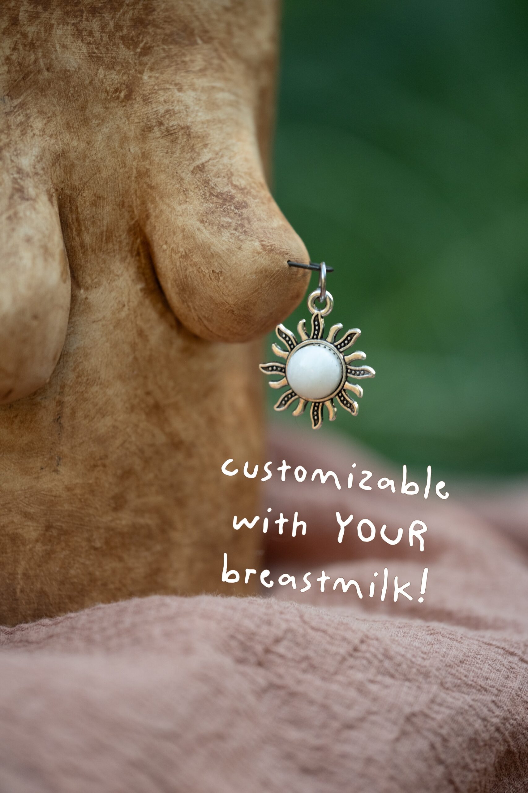 Handbuilt ceramics mug (functional) glazed with breastmilk + piercing (customizable) - Image 3