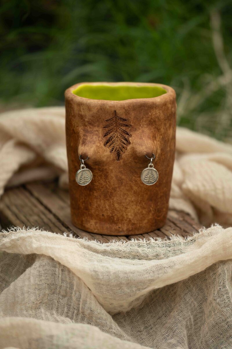 Handbuilt ceramics mug (functional) glazed with breastmilk